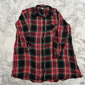 Women’s plus size flannel tunic